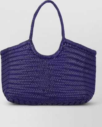 Dragon Diffusion woven beach tote bag dual handles
