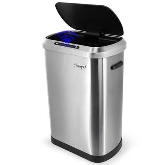 Elama 13 Gallon Automatic Sensor Hands Free Trash Can in Silver at Nordstrom