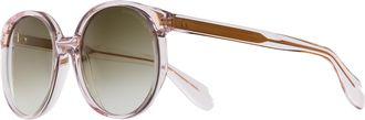 Cutler and Gross Brown Gradient Round Ladies Sunglasses CGSN139557 004 57