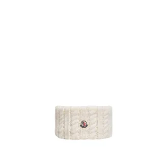 Moncler Moncler Cable Knit Alpaca Blend Headband, Women, White, Size: One Size