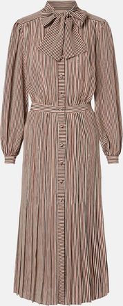 Valentino Abito midi in seta a righe