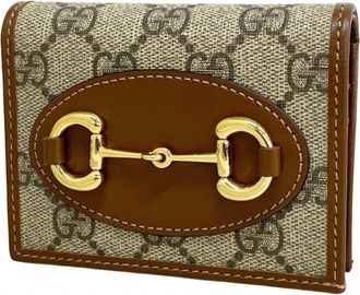 Gucci Beige Brown Leather Wallet (Bi-Fold) (Pre-Owned)