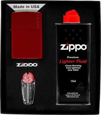 OEM Encendedor Zippo Con Logotipo Merlot, Set De Regalo N.&deg; 1