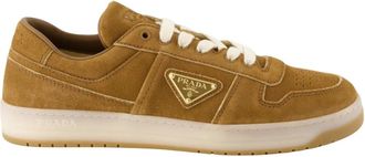 Prada Velvet Winter Collection Basket Sneakers - Heren - Sneakers - Bruin - 42 1/2 EU - Schoenen