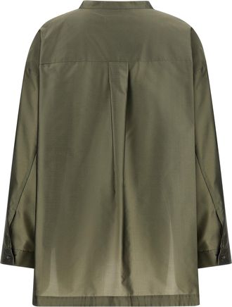 Max Mara Silk Blend Organza Shirt - Olive