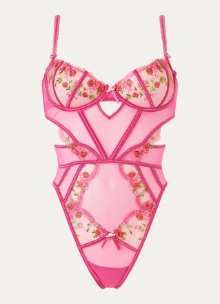 Lounge Camellia Bodysuit - Pink - XXL