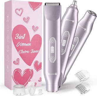 OEM Recortadora De Bikini Para Mujer, Afeitadora El&eacute;ctrica 3 En 1 Con Cuchillas De Cer&aacute;mica, Resistente Al Agua Ipx7, Recargable Por Usb, Depilaci&oacute;n Indol