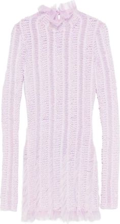Roberta Einer Angel high-neck long-sleeve mini dress - Purple