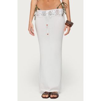 Edikted Maven Cover-Up Skirt in White at Nordstrom, Size X-Large