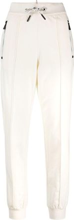 Moncler drawstring-waistband cotton track pants - women - Cotton - M - Neutrals