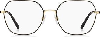 Marc Jacobs 55mm Round Optical Glasses in Gold Black at Nordstrom