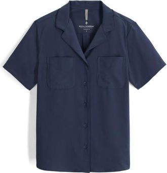 Royal Robbins Spotless Evolution Meadow S/S Bluse f&uuml;r Damen | blau