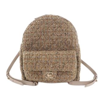 Chanel Pre-owned Vintage Rugzak - Dames - Vintage Rugzakken - Bruin - ONE Size - Leer - Vintage