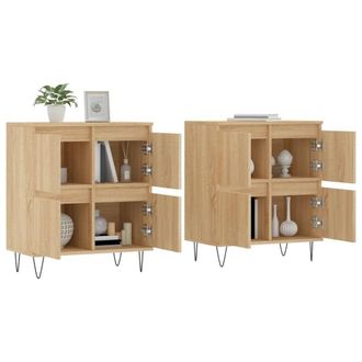 Berkfield Home Sideboards 2 pcs Sonoma Oak Engineered Wood in Light Brown