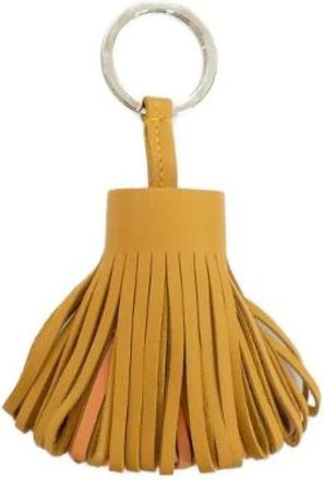Herm&egrave;s Pre-owned Accessories, female, Orange, Size: ONE SIZE Pre-owned Carmen Tricolore Agneau Milo Keyring