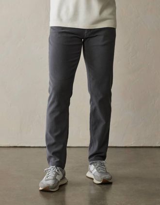 The Normal Brand Comfort Slim Terry Pants In Steel