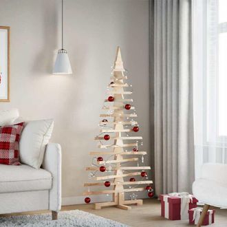 vidaXL &Aacute;rbol De Navidad De Madera Para Decoraci&oacute;n 150 Cm Madera Maciza De Pino Vidaxl