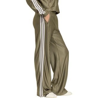 adidas Originals Pinstripe Wide Leg Track Pants in Branch at Nordstrom, Size Xx-Small