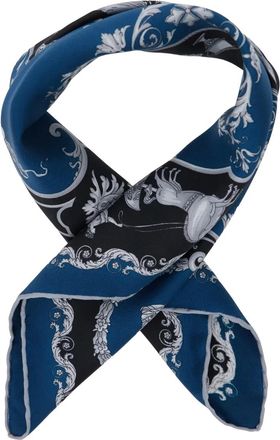 Versace Zijden sjaal met patroon - Blauw