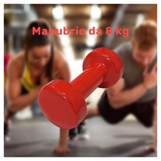 Trade Shop Trade Shop - Manubrio Singolo 8 Kg In Vinile Allenamento Esercizi Casa Palestra Workout Fit