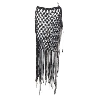 Dries Van Noten 2023 Runway Macrame Fringe Skirt