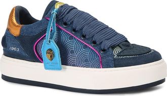 Kurt Geiger Southbank Tag Platform Sneaker in Open Blue at Nordstrom Rack, Size 9.5Us / 40.5Eu