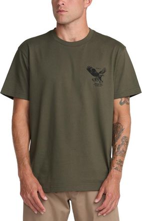 Rvca Soaring Cotton Graphic T-Shirt in Fatigue at Nordstrom, Size Xx-Large