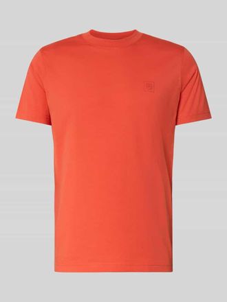 Lerros T-Shirt mit Rundhalsausschnitt und Logo-Print in Dunkelorange, Gr&ouml;&szlig;e XXXL