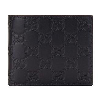 Gucci Cartera de Piel con Logo en Relieve - Accessories - Hombre - Azul - ONE SIZE