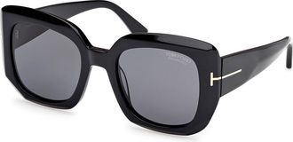 Tom Ford FT1220 CARLA-02 Polarized 01D Womens Sunglasses Black Size 52