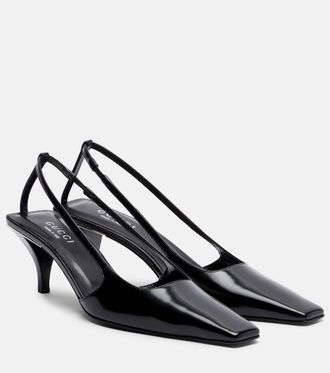 Gucci Leather slingback pumps