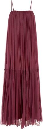 Chlo&eacute; Purple Silk Long Dress
