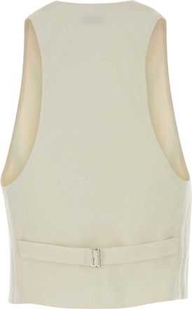 Andamane Womens Yelena Vest Ivory Polyester Virgin Wool Vests