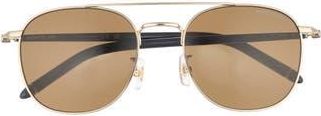 Montblanc 54mm Round Sunglasses in Gold Grey Brown at Nordstrom Rack