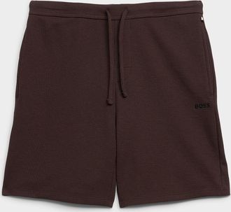 BOSS Mens Solid waffle pyjama short