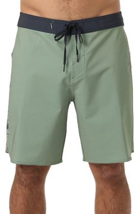 O'Neill Hyperfreak Tech Panel Board Shorts in Oil Green at Nordstrom, Size 32