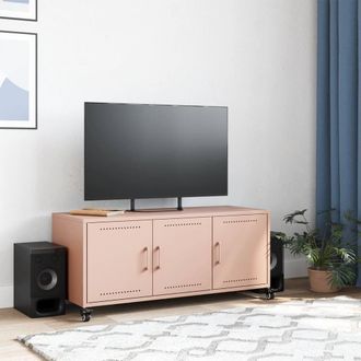 Berkfield Home TV Cabinet Pink 100.5x39x43.5 cm Steel
