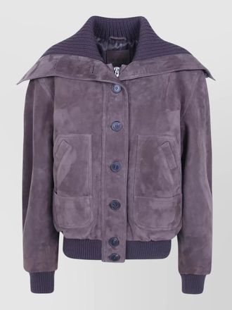 The Attico suede bomber jacket