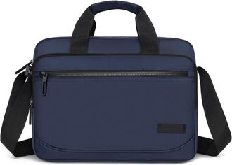 Generic Compatible For Mens Business Shoulder Crossbody Multi-pockets Casual Portable Handbag Large Capacity Briefcase(Blue)