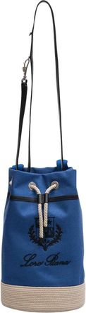 Loro Piana Fam 8125 B3Bpss 25 Bucket Bag - Dames - Schoudertassen - Blauw - ONE Size - Tassen