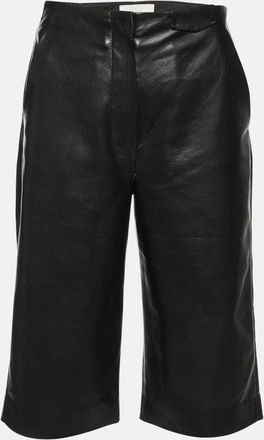 Nanushka Black Faux Leather Culottes