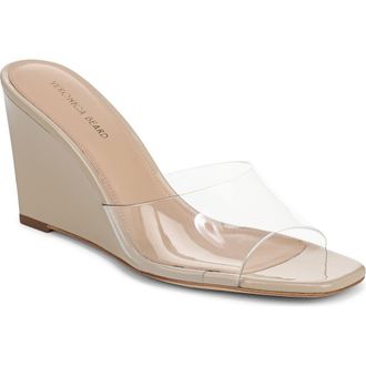 Veronica Beard Asha Wedge Sandal in Clear/Sand at Nordstrom, Size 8.5