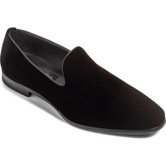 To Boot New York Wesley Smoking Shoe in Velluto Nero at Nordstrom, Size 10.5
