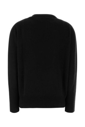 The Row Womens Black Cashmere Odelle Sweater Exterior: Maglieria