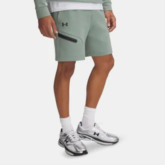 Under Armour Unstoppable Fleece Short Mens Green 7 Inseam Active DSGL1137