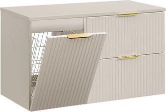 Petits Meubles Mueble bajo lavabo cesto de ropa estratificado 100.8cm