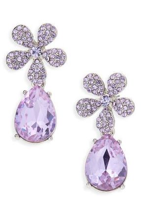 Cara Flower Drop Earrings in Lilac at Nordstrom Rack