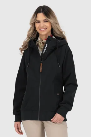 Alife And Kickin Outdoorjacke ALIFE & KICKIN RenitaAKA, Damen, Gr. XXL, schwarz, Web, Obermaterial: 100% Polyester, unifarben, bequem normal, ohne Ausschnitt, Jacken O