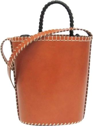 Chlo&eacute; Pre-owned Loela Small Bucket - Pre-owned - Mujer - Marr&oacute;n - ONE SIZE