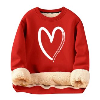 Generic HOOUDO Half Zip Sweatshirt Women Womens Sherpa Fleece Lined Sweatshirts Warm Long Sleeve Jumpers Winter Crewneck Chunky Sweaters Long Sleeve Pullover 